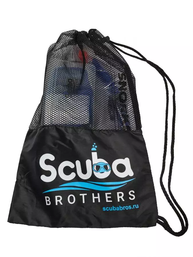 Набор для плавания SCUBA BROTHERS BETTA BLUE, маска, трубка, сумка