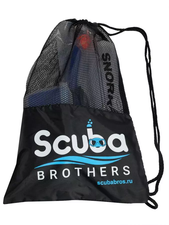 Набор для плавания SCUBA BROTHERS PANORAMIC BLUE, маска, трубка, сумка