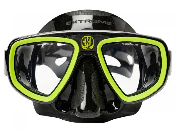 Маска SEAC SUB EXTREME 50 YELLOW, черно-желтая рамка/черный силикон
