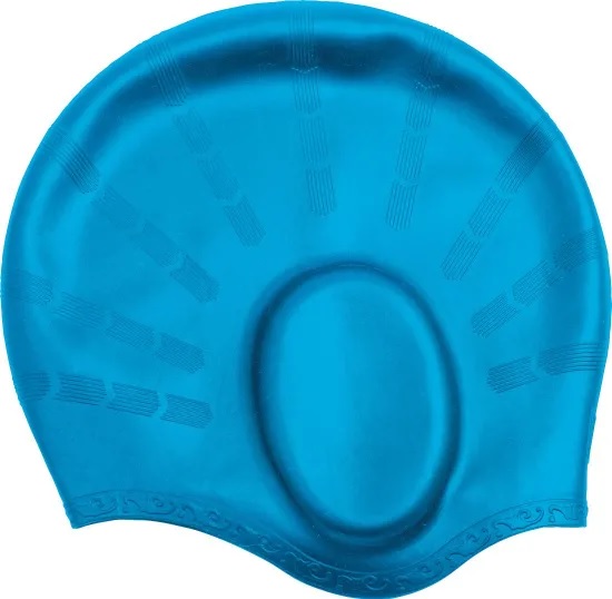 Шапочка для плавания CRESSI SILICONE EAR CAP, голубая (с отсеками для ушей)
