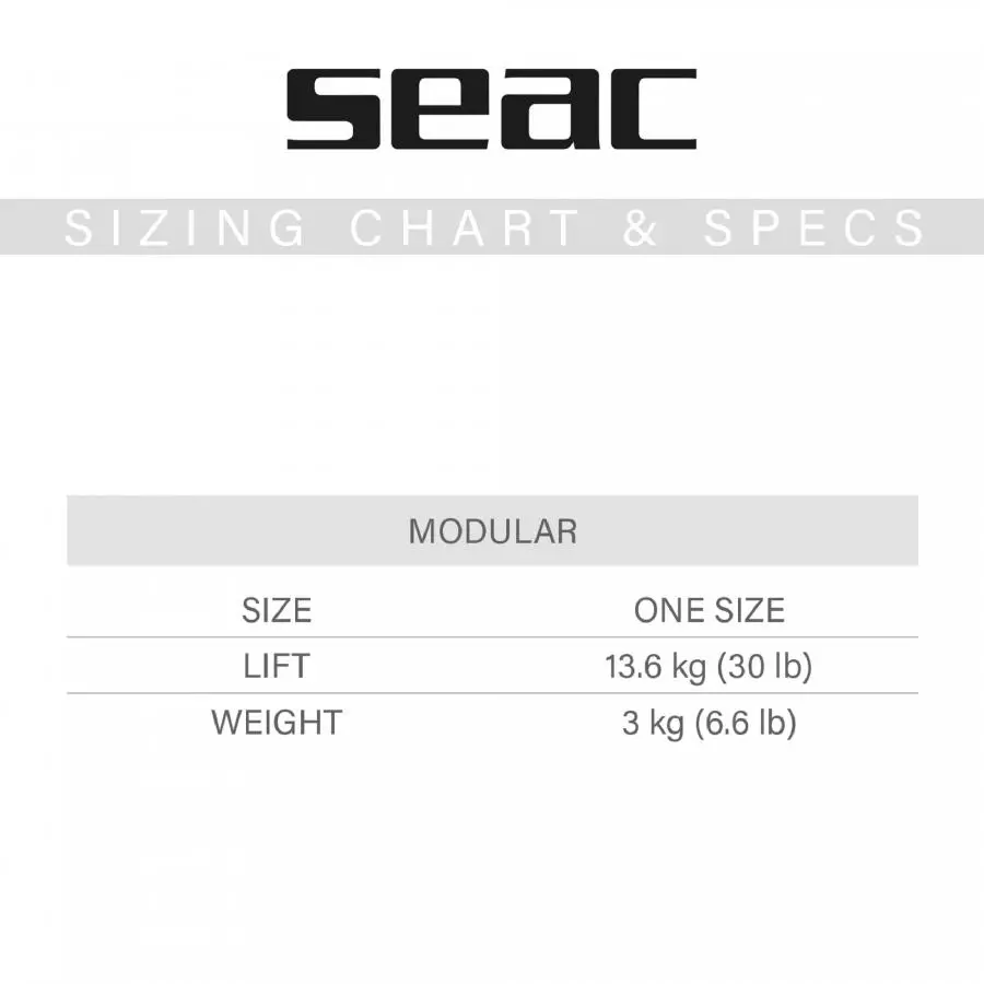 Жилет компенсатор BCD SEAC SUB MODULAR BLACK ONE SIZE